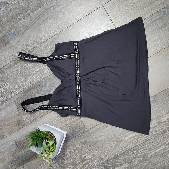 Bejeweled Grey Tank Size M - Picture 1 of 4